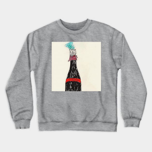 Wine Bottle Crewneck Sweatshirt by KOTYA